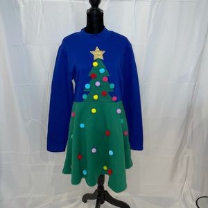 NWT Mighty Fine Christmas Tree ugly sweater dress